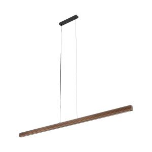 Lampa wisząca Viga Wood Czarny, Orzech 1x LED - TK Lighting