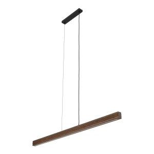 Lampa wisząca Viga Wood Czarny, Orzech 1x LED - TK Lighting