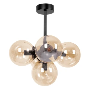 Lampa sufitowa PIRO K-5367 Czarny, bursztynowy 5 źr., E14, 10W LED - Kaja