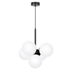 Lampa wisząca INEZ K-5362 Czarny, biały 5 źr., E14, 10W LED - Kaja