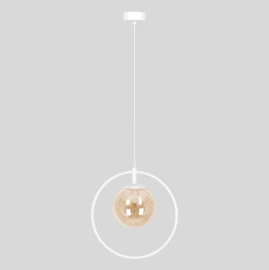 Lampa wisząca ALMA K-5309 Biały, bursztynowy 1 źr., E14, 10W LED - Kaja