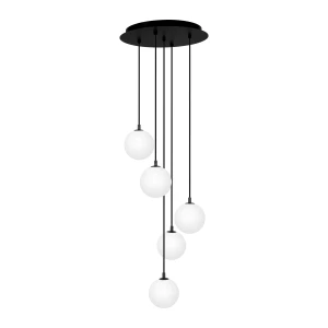 Lampa wisząca ASPEN K-5551 Czarny, biały 5 źr., G9, 10W LED - Kaja