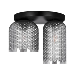 Lampa sufitowa INGA K-5634 Grafitowy, czarny 2 źr., E27, 15W LED - Kaja