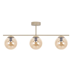 Lampa wisząca FELIX K-5782 Bursztynowy, beż 3 źr., E14, 10W LED - Kaja