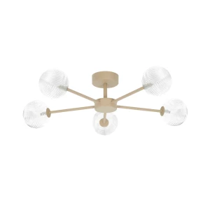 Lampa sufitowa CASOLI K-5711 Transparent, beż 5 źr., G9, 10W LED - Kaja