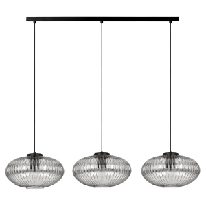 Lampa wisząca ARCO K-5678 Grafitowy, czarny 3 źr., E27, 15W LED - Kaja