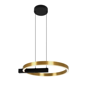 Lampa wisząca METIS K-8232 Czarny, szczotkowane złoto 1 źr., LED - Kaja