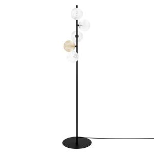 Lampa podłogowa SATURNO K-5698 Transparentny, bursztynowy, czarny 5 źr., G9, 10W LED - Kaja