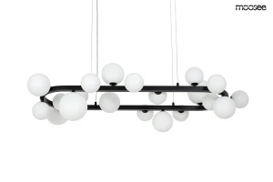 Lampa wisząca ALURE OVAL 120 czarna/mleczna – Moosee