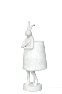 Lampa stołowa KARE lampa stołowa RABBIT FUR 50 cm biała / srebrna – Kare Design