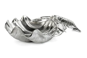 Dekoracja KARE chłodziarka na napoje / patera LOBSTER srebrna – Kare Design