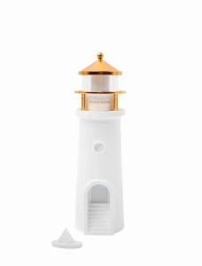 Lampa stołowa Lampka nocna z projektorem SHP LIGHTHOUSE biało-złota – SHP