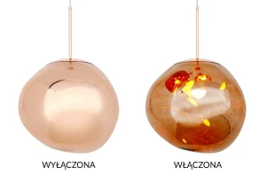 Lampa wisząca FUSION 40 miedziana akryl – King Home