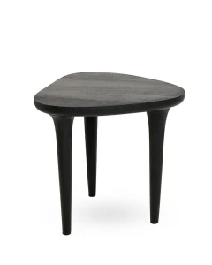 Stolik LAMINAR 49 czarny / drewno – MaMaison