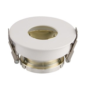 Oprawa Oczko V-TAC GU10 Wpuszczana Biały/Złoty Okrągła VT-873