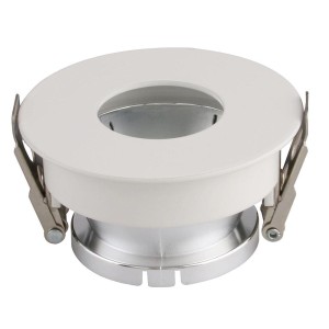 Oprawa Oczko V-TAC GU10 Wpuszczana Biały/Chrom Okrągła VT-873  3 Lata Gwarancji