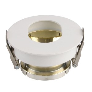 Oprawa Oczko V-TAC GU10 Wpuszczana Biały/Złoty Okrągła VT-874  3 Lata Gwarancji