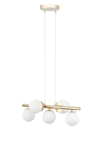 Lampa wisząca AVOLA 5 Złoty/biały - Sigma 40795