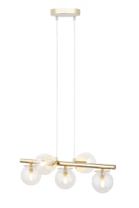 Lampa wisząca AVOLA 5 Złoty/transparentny - Sigma 40799