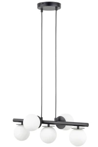 Lampa wisząca AVOLA Kulki 5 Czarne/białe Czarny - Sigma 40787