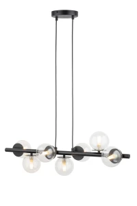 Lampa wisząca AVOLA Kulki 7 Czarne/transparentne Czarny - Sigma 40792