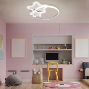 Lampa Sufitowa Lampa Dla Dzieci Biały + Klosz Mleczny 60W - DomenoLED