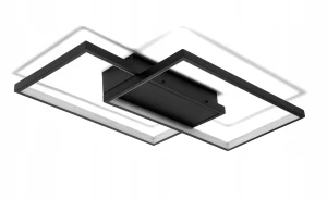 Lampa Sufitowa Dekoracyjna Czarny + Klosz Mleczny Źródło Światła W Komplecie: Zintegrowane LED O Mocy 48W, Smd 2835 - DomenoLED