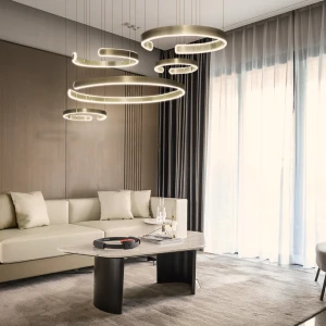 Lampa Sufitowa 3D Karta Katalogowa/datasheet Abażura/klosza: Złoty 264W - DomenoLED
