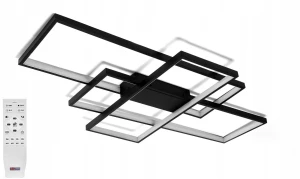 Lampa Sufitowa DL-J07 Ze Czarny Matowy 100W - DomenoLED