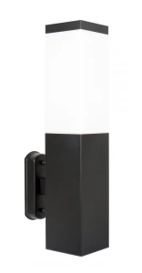 Kinkiet zewnętrzny Inox Kwadratowa 40W IP44 czarny SS802-A BL Su-Ma