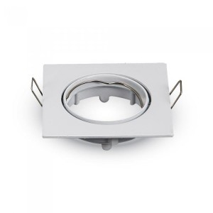 Oprawa Oczko V-TAC GU10 Kwadrat Ruchoma Biała VT-779