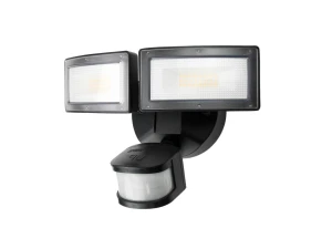 Reflektor zewnętrzny LED z czujnikiem ruchu i zmierzchu Duo 36W IP54 czarny 6556-PIR Su-Ma