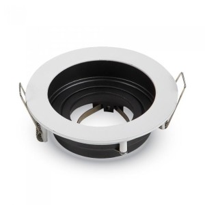 Oprawa Oczko V-TAC Aluminiowa GU10 Okrągła Biała/Czarna VT-781