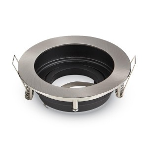 Oprawa Oczko V-TAC Aluminiowa GU10 Okrągła Satyna/Czarna VT-781