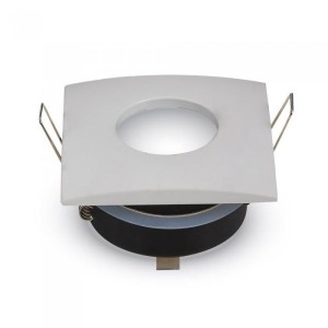Oprawa Oczko V-TAC Aluminiowa Odlew Hermetyczne z szybką IP54 GU10 Kwadrat 84x84mm Biały VT-787