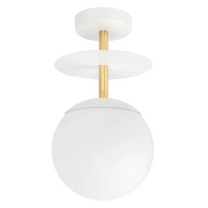 Plafon PLAAT B biały, mosiądz E27 - UMMO Lighting