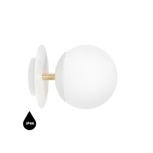 Kinkiet PLAAT C biały, mosiądz IP44 - UMMO Lighting