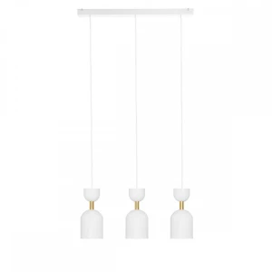 Lampa wisząca SUPURU 3L biały, mosiądz GU10 - UMMO Lighting