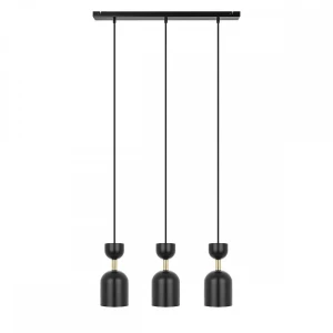 Lampa wisząca SUPURU 3L czarny, mosiądz GU10 - UMMO Lighting