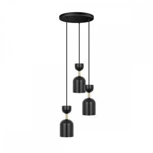 Plafon SUPURU 3P czarny, mosiądz GU10 - UMMO Lighting