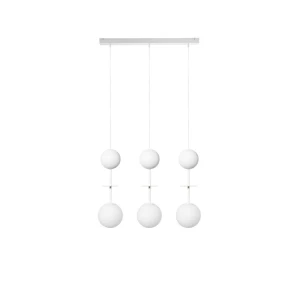 Lampa wisząca OIO A 3L biały, mosiądz G9 - UMMO Lighting