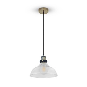 Oprawa Wisząca V-TAC LOFT Szkło Przezroczysty fi245 VT-7210  5 Lat Gwarancji