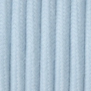 Błękitny kabel w oplocie bawełnianym B06 błękitny opal dwużyłowy 2x0.75 - Kolorowe Kable Akcesoria