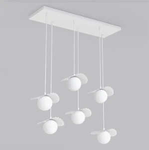 Lampa wisząca Emibig Flora 6 biała z białym kloszem 6×G9