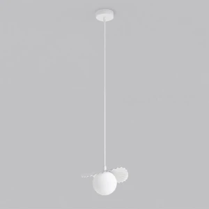 Lampa wisząca Emibig Flora 1 biała z białym kloszem 1×G9
