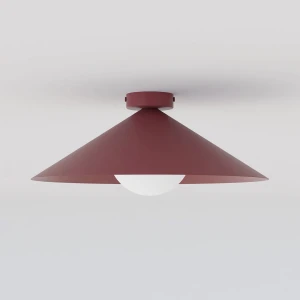 Plafon Emibig Mono 1M burgundowy z białym kloszem 1×E14
