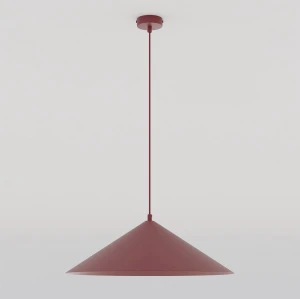 Lampa sufitowa Emibig Mono 1L burgundowa z białym kloszem 1×E14