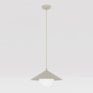 Lampa sufitowa Emibig Mono 1S mokka z białym kloszem 1×E14