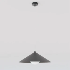 Lampa sufitowa Emibig Mono 1M czarna z białym kloszem 1×E14