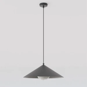 Lampa sufitowa Emibig Mono 1M czarna z grafitowym kloszem 1×E14